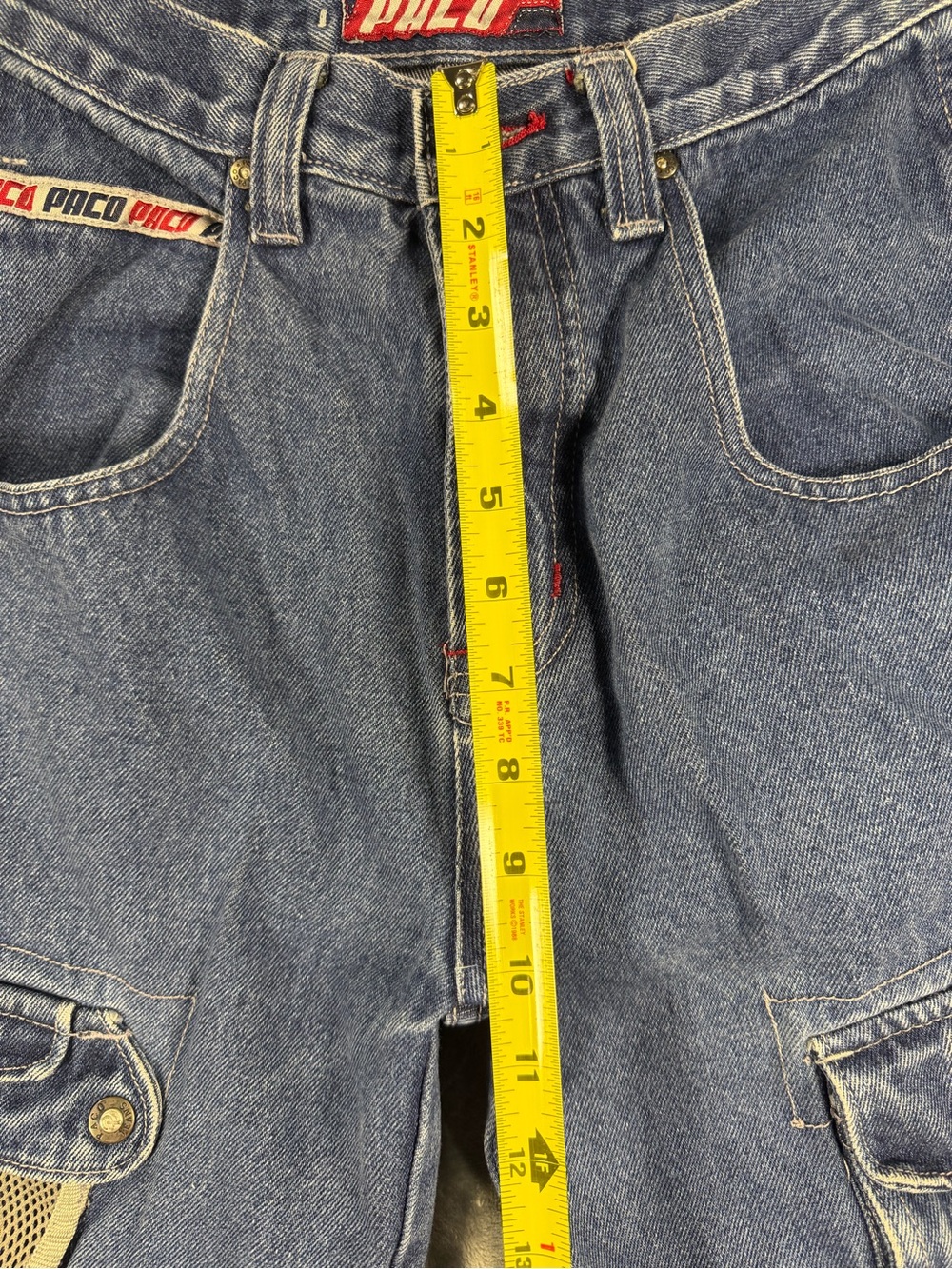 PACO Jeans VINTAGE 90s - Y2K Baggy Skater Utility Cargo Denim Jeans - Picture 11 of 15